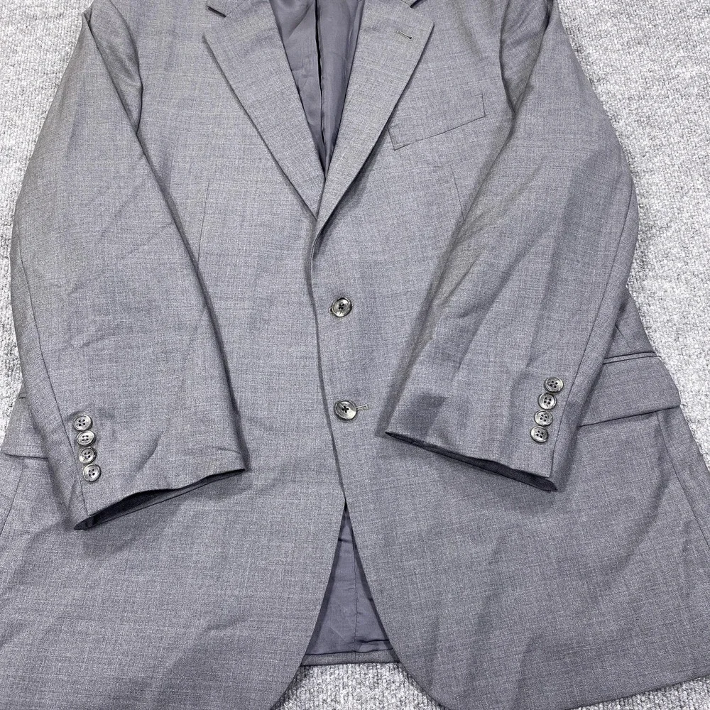 Joseph Abboud Suit‎ Jacket Mens 44R Gray Wool Super 110s Two Button Made USA